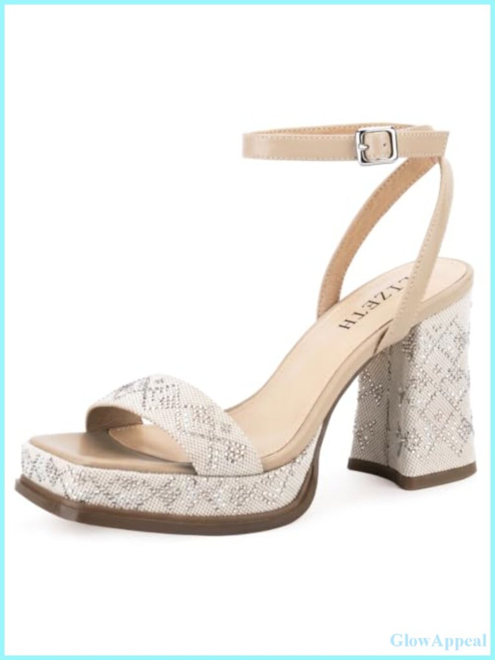Platform Strappy Sandals Square Open Toe Chunky Block Heel